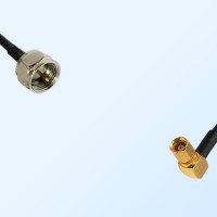 F Male - SSMC Female Right Angle Coaxial Jumper Cable