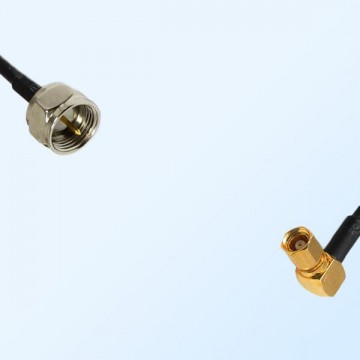 F Male - SSMC Female Right Angle Coaxial Jumper Cable