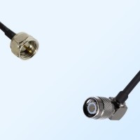 F Male - TNC Male Right Angle Coaxial Jumper Cable