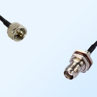 F Male - TNC Bulkhead Female with O-Ring Coaxial Jumper Cable