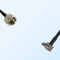 F Male - TS9 Male Right Angle Coaxial Jumper Cable