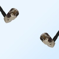 F Male Right Angle - F Male Right Angle Coaxial Jumper Cable