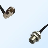 FME Bulkhead Male - F Male Right Angle Coaxial Jumper Cable