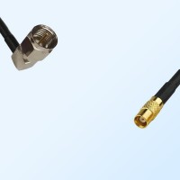 F Male Right Angle - MCX Female Coaxial Jumper Cable