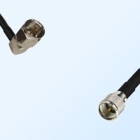 F Male Right Angle - Mini UHF Male Coaxial Jumper Cable