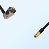 F Male Right Angle - MMCX Female Coaxial Jumper Cable