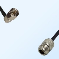 F Male Right Angle - N Female Coaxial Jumper Cable