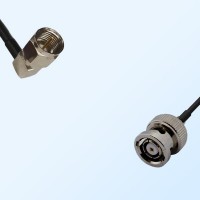 F Male Right Angle - RP BNC Male Coaxial Jumper Cable
