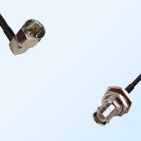 F Male R/A - RP BNC Bulkhead Female with O-Ring Coaxial Jumper Cable