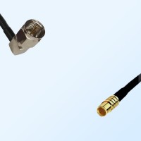 F Male Right Angle - RP MCX Female Coaxial Jumper Cable
