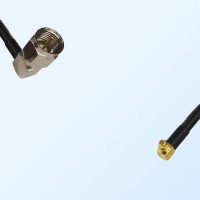 F Male Right Angle - RP MMCX Male Right Angle Coaxial Jumper Cable