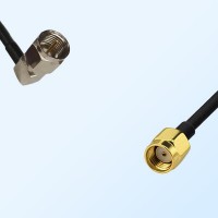 F Male Right Angle - RP SMA Male Coaxial Jumper Cable