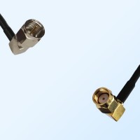F Male Right Angle - RP SMA Male Right Angle Coaxial Jumper Cable