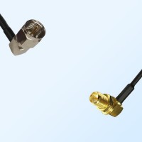 F Male R/A - RP SMA Bulkhead Female R/A Coaxial Jumper Cable