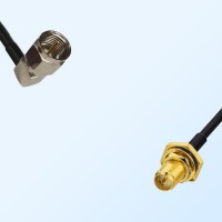 RP SMA Bulkhead Female with O-Ring - F Male R/A Cable Assemblies