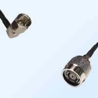 F Male Right Angle - RP TNC Male Coaxial Jumper Cable