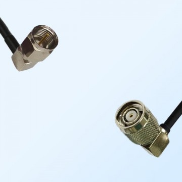 F Male Right Angle - RP TNC Male Right Angle Coaxial Jumper Cable