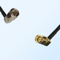 F Male Right Angle - SMA Male Right Angle Coaxial Jumper Cable