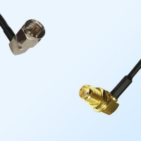 F Male R/A - SMA Bulkhead Female R/A Coaxial Jumper Cable
