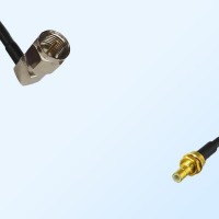 F Male Right Angle - SMB Bulkhead Male Coaxial Jumper Cable