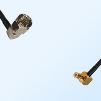 F Male Right Angle - SMB Male Right Angle Coaxial Jumper Cable