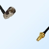 F Male Right Angle - SMC Bulkhead Male Coaxial Jumper Cable