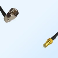 F Male Right Angle - SSMB Male Coaxial Jumper Cable