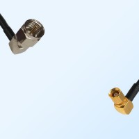 F Male Right Angle - SSMC Female Right Angle Coaxial Jumper Cable