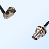 F Male R/A - TNC Bulkhead Female with O-Ring Coaxial Jumper Cable