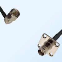 TNC Female 4 Hole - F Male Right Angle Coaxial Cable Assemblies