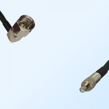 F Male Right Angle - TS9 Female Coaxial Jumper Cable