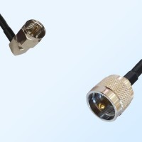 UHF Male - F Male Right Angle Coaxial Cable Assemblies