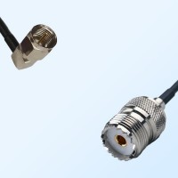 F Male Right Angle - UHF Female Coaxial Jumper Cable