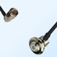 F Male R/A - UHF Bulkhead Female R/A Coaxial Jumper Cable