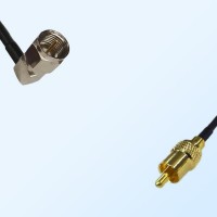 RCA Male - F Male Right Angle Coaxial Cable Assemblies