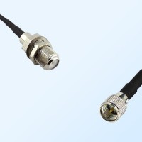 F Bulkhead Female - Mini UHF Male Coaxial Jumper Cable