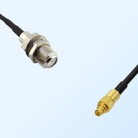 F Bulkhead Female - MMCX Male Coaxial Jumper Cable