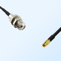 F Bulkhead Female - MMCX Female Coaxial Jumper Cable