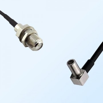 F Bulkhead Female - MS147 Male Right Angle Coaxial Jumper Cable