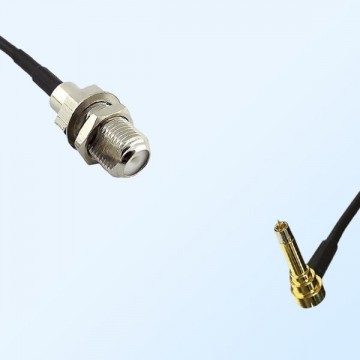 F Bulkhead Female - MS156 Male Right Angle Coaxial Jumper Cable