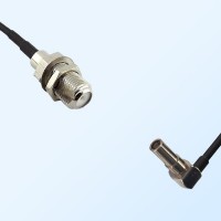 F Bulkhead Female - MS162 Male Right Angle Coaxial Jumper Cable