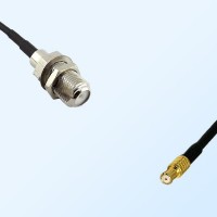 F Bulkhead Female - RP MCX Male Coaxial Jumper Cable