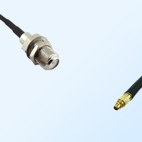 F Bulkhead Female - RP MMCX Male Coaxial Jumper Cable