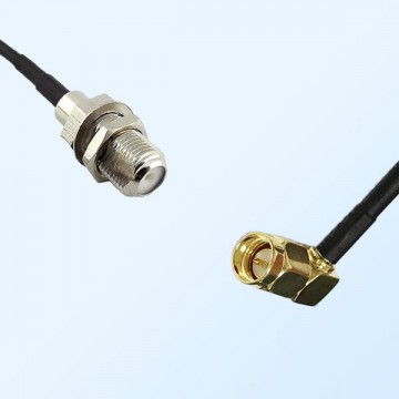 F Bulkhead Female - SMA Male Right Angle Coaxial Jumper Cable