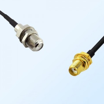 F Bulkhead Female - SMA Bulkhead Female Coaxial Jumper Cable