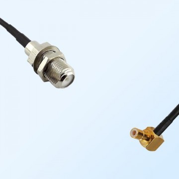 F Bulkhead Female - SMB Male Right Angle Coaxial Jumper Cable