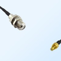 F Bulkhead Female - SMC Male Coaxial Jumper Cable
