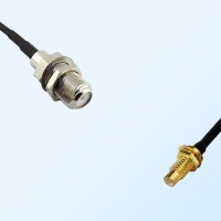 F Bulkhead Female - SMC Bulkhead Male Coaxial Jumper Cable