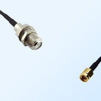 F Bulkhead Female - SSMA Male Coaxial Jumper Cable