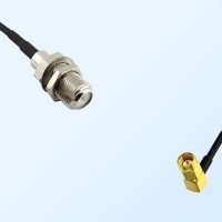 F Bulkhead Female - SSMA Male Right Angle Coaxial Jumper Cable